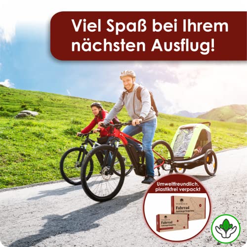 WEIDEBACH® Stabile Fahrradanhänger Kupplung mit Sicherungsstift schwarz, hohe Fahrstabilität, Fahrrad Anhängerkupplung für jeden Standard-Kinderwagen, Anhängerkupplung Fahrrad verhindert Hochschaukeln