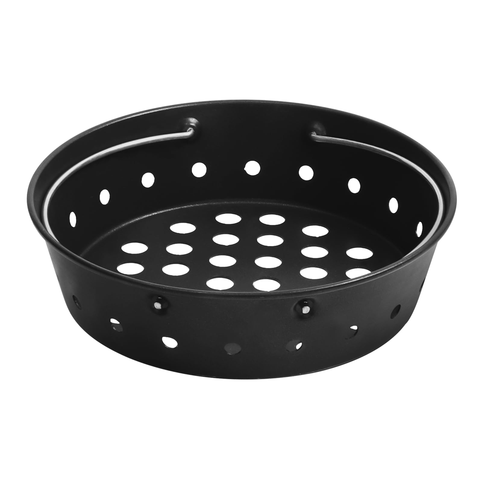 KAMasterCharcoal Basket Carbon Steel Fire Bowl for MiniMax,Small&Medium Bigg Green Eggs,Heavy Duty Enamel Coated Charcoal Ash Basket with Handles,Fire Box Bowls Ash Basket also for JR Kamado Grill
