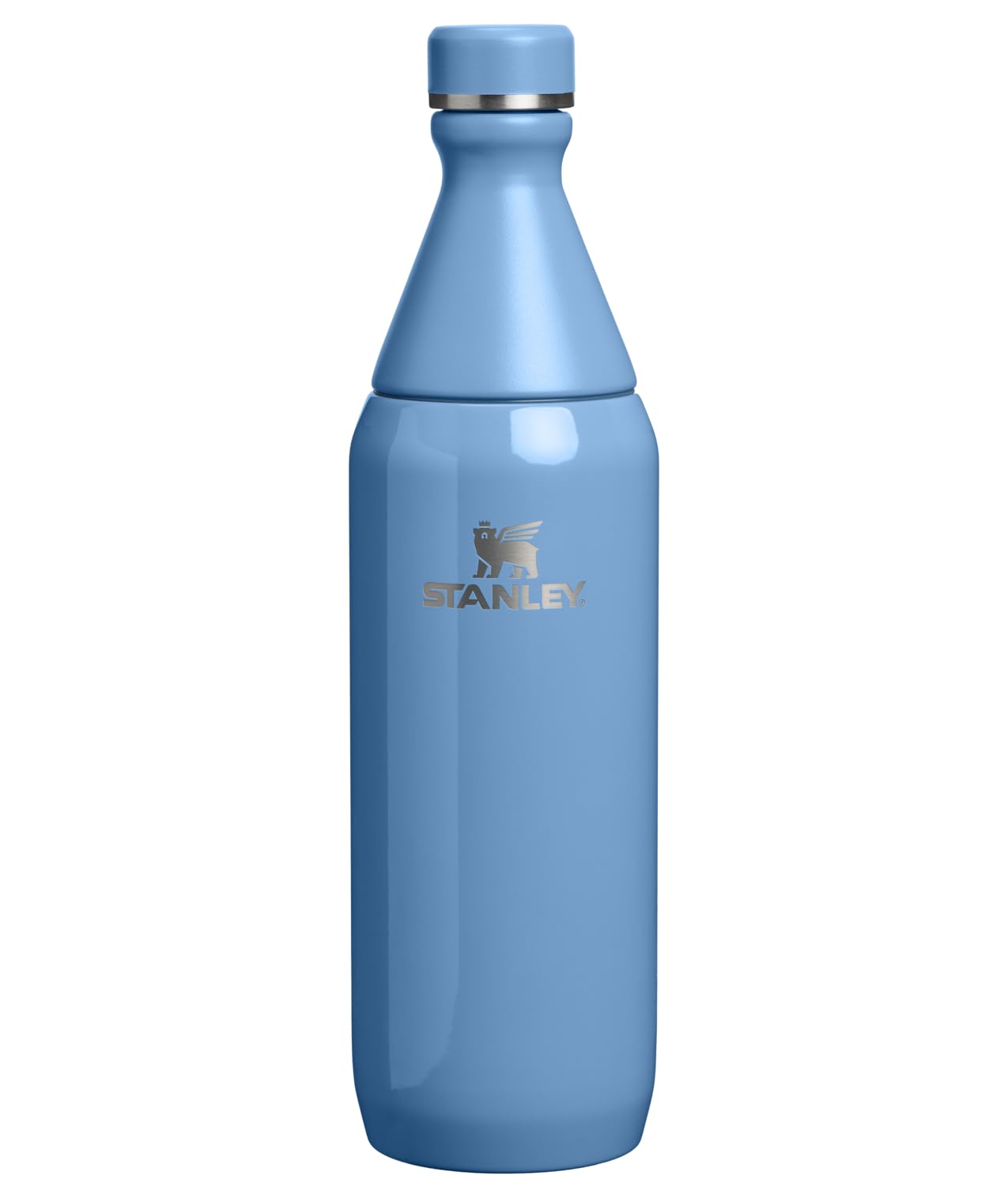 Stanley All Day Slim Bottle 20 oz | Twist On Lid with Leakproof Seal | Slim Design for Travel & Gym | Insulated Stainless Steel | BPA-Free | Blue Sky
