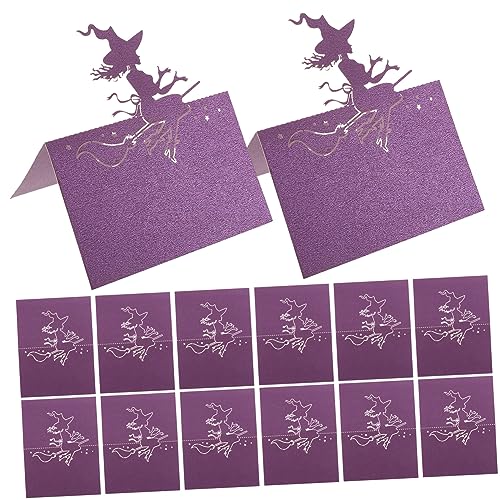Zerodeko 50pièces Lot De Cartes Marque-places Pour Table Décoration Halloween Facile à Écrire Installer