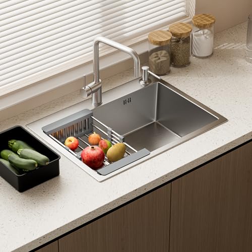 STANEW Fregadero Cocina 55 x 45cm, Acero Inoxidable...