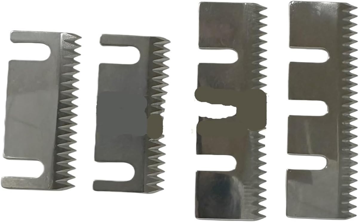 10Pcs Stainless Steel Carton Sealer Tooth Blade Tape Thin Film Knife Sealing Packing Machine Serrated Blades(65x30x1.5-3 Slots)