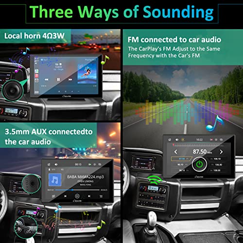Carpuride 2023 Nieuwste 9 "Draadloze Apple Carplay & Android Auto Stereo, Diepe Bas Luid Geluid, Bluetooth 5.0/Spiegel Link/GPS/Siri/FM/Google, Ondersteuning Vrachtwagens RV Dashboard Gemonteerd Autoradio - Image 6