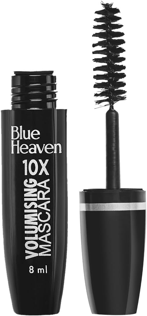 Blue Heaven 10X Volumising Mascara | Waterproof & Smudge Proof | Light Weight Formula | Long Lasting Mascara for Women | Stays Upto 12 Hrs | 8ml