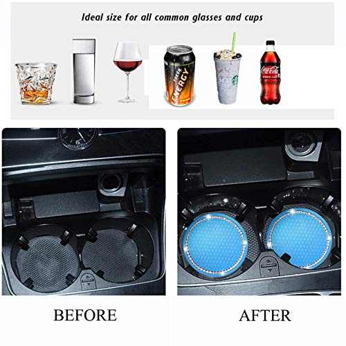 Abcd123 Bling Car Coasters, 2 pezzi Car Cup Car