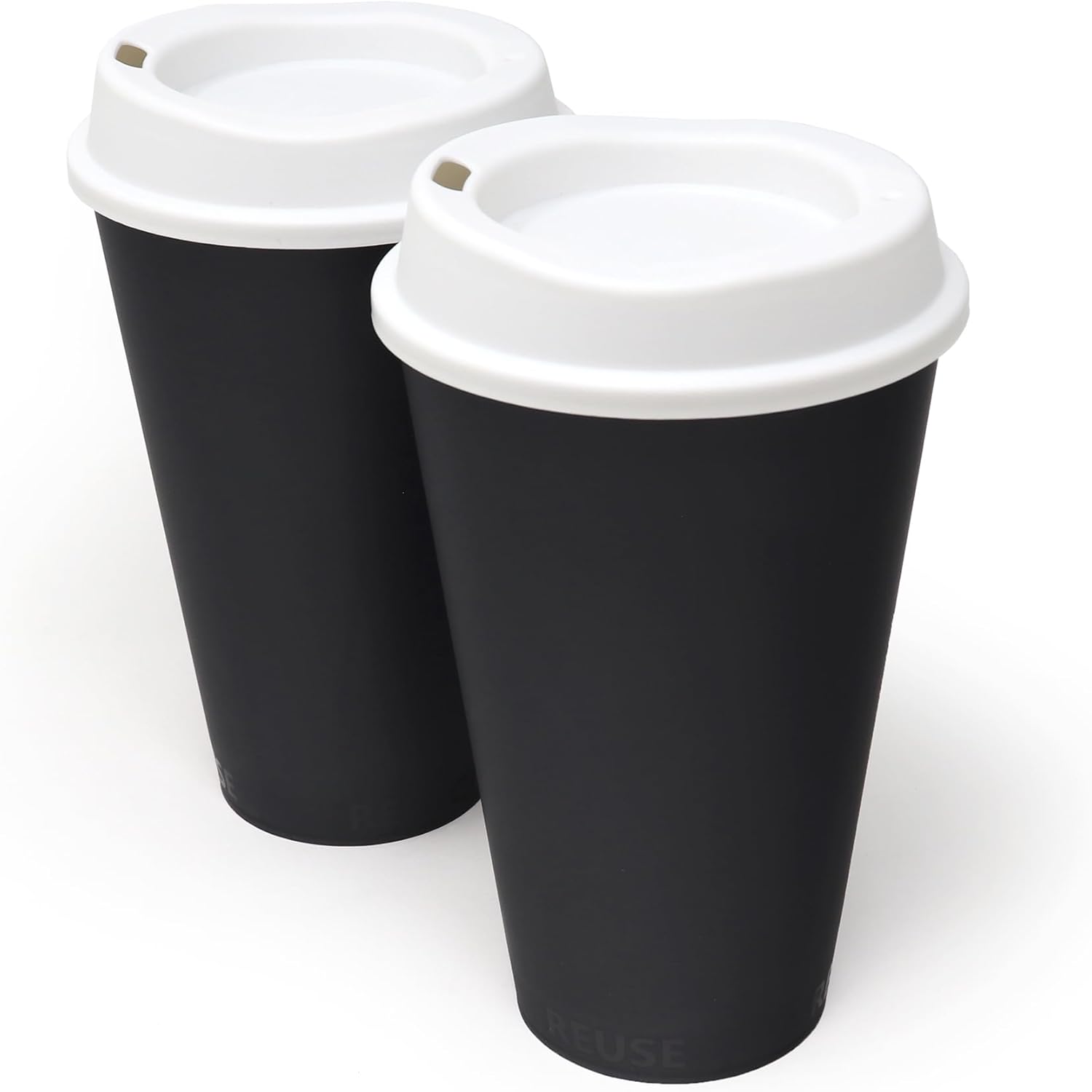 Rolling Sands USA Made 16 oz Reusable Coffee Cups with Lids