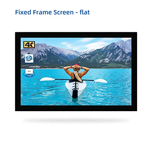 SCREENPRO Projection Screen 100inch Fixed Frame Screen Home Theater Screen 100" Diagonal 16:9