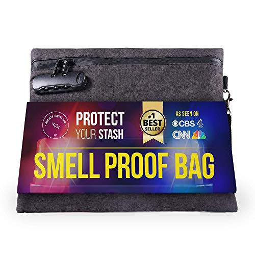 Smell Proof Bag , 12x10 Air Tight Container With Combination Lock, Water Resistant