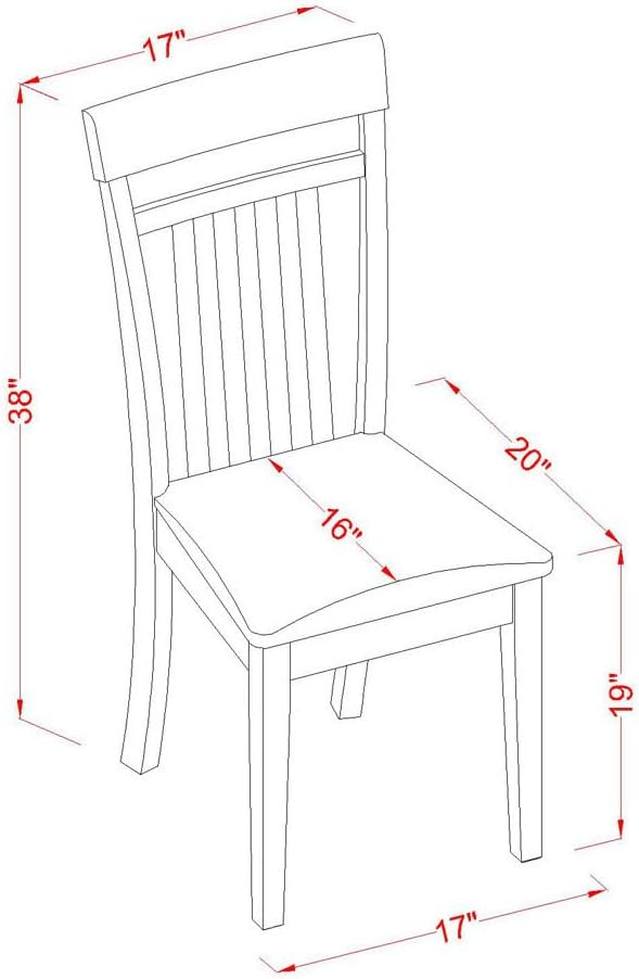 7 Piece Dining Set - Antique Style Table & Chairs - Kitchen Dinette Set - Cappuccino Finish