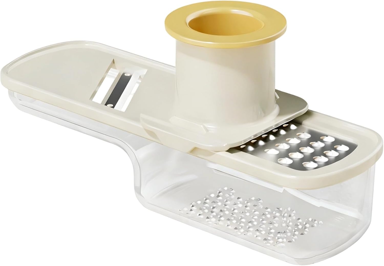 Rallador y cortador 3 en 1 para jengibre y ajo Beige miniatura 1