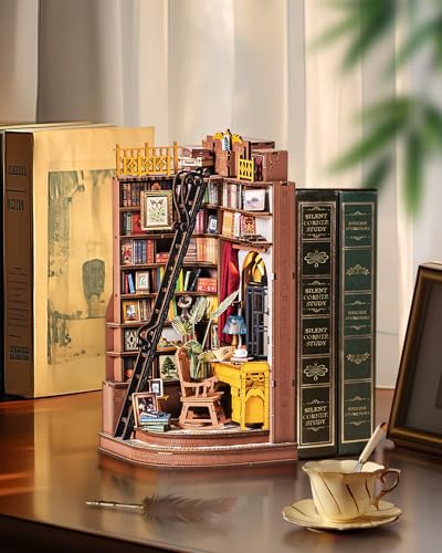 Rolife Silent Corner Study Book Nook Kit for Adults to Build with Lights - Image 3