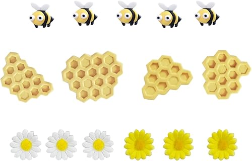 Miniatura 2 de Juego de decoración de pastel de abeja, colmena, abeja, margarita, decoración para primer cumpleaños, baby shower