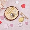 SUPERFINDINGS 2 Stück Ovale Leere Broschen Anstecknadeln Goldener Hochzeitsstrauß Bilderrahmen Blumenstrauß Anhänger Legierung Pullover Schal Clip Glaskuppel Hochzeitsstrauß Foto Anhänger #4