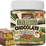 Dubai Chocolate Spread – 6.35 oz Jar with Pistachio, Kataifi & Gourmet Dubai Chocolate Filling for Pancakes, Breakfast, Snacks, and Desserts