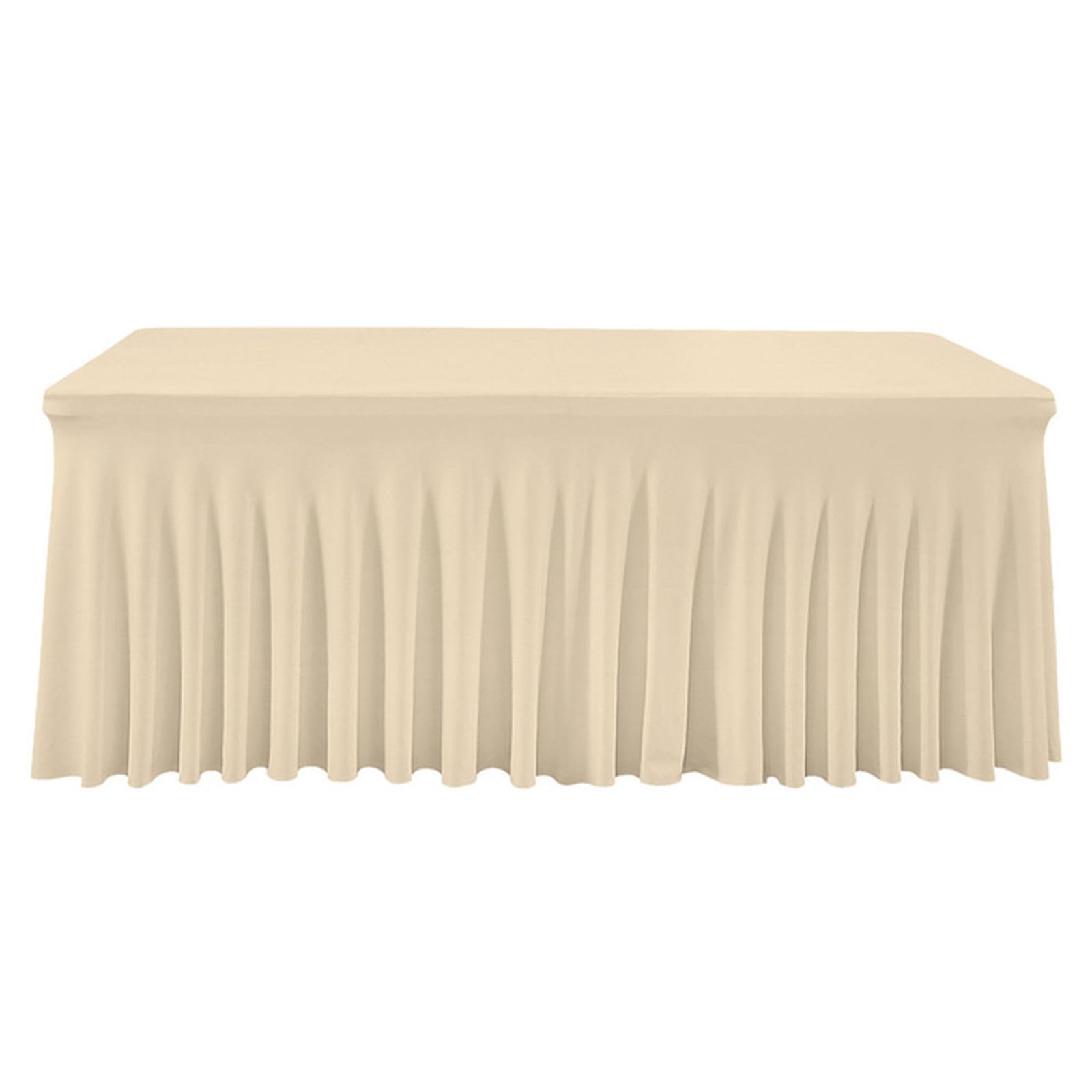 Szampański prostokątny obrus z elastycznym obszyciem 183 x 76 cm, idealny na wesela, przyjęcia i bankiety, łatwy do czyszczenia, stylowy obrus na stół