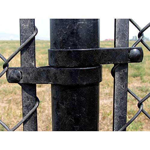 Jake Sales 1-7/8" Tension Band For Chain Link Fence - Use For 1-7/8" Outside Diameter Post/Pipe - Black Powder Coated Chain Link Tension Band - Qty 12 #TOP2