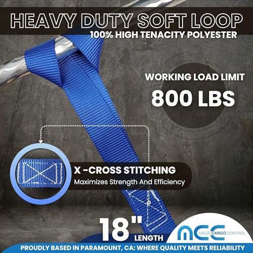 Sangle d'arrimage souple ultra résistante Mega Cargo Control 45cm