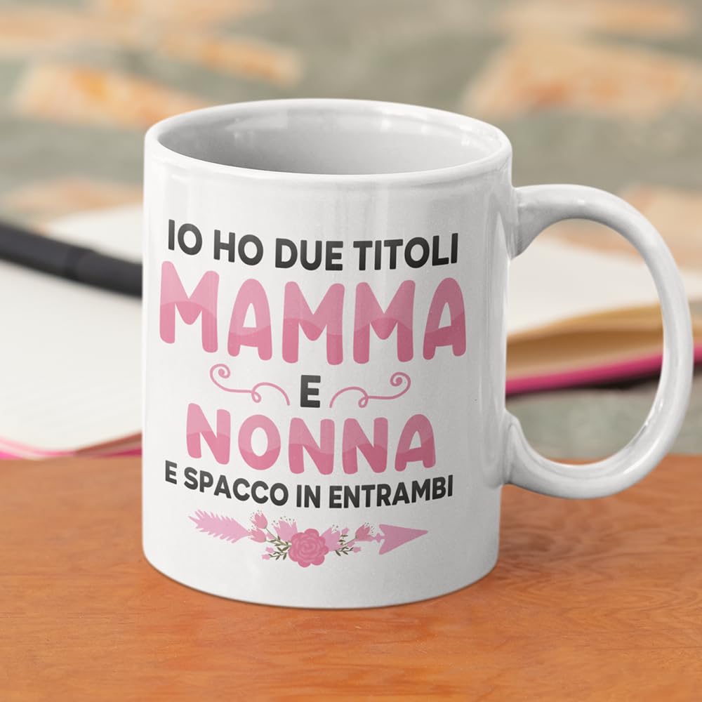 AL PRODUCTION Tazza Mug A MIA MAMMA - Idea Regalo per Natale, Regalo Compleanno, Onomastico, Festa Della Mamma