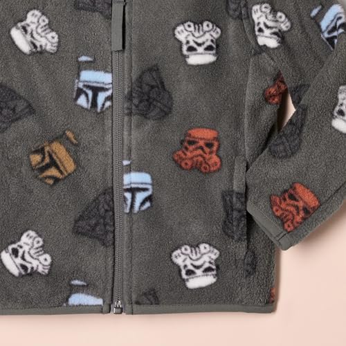 Amazon Essentials Disney | Marvel | Star Wars Boys and Toddlers' Polar Fleece Full-Zip Mock Jackets 5