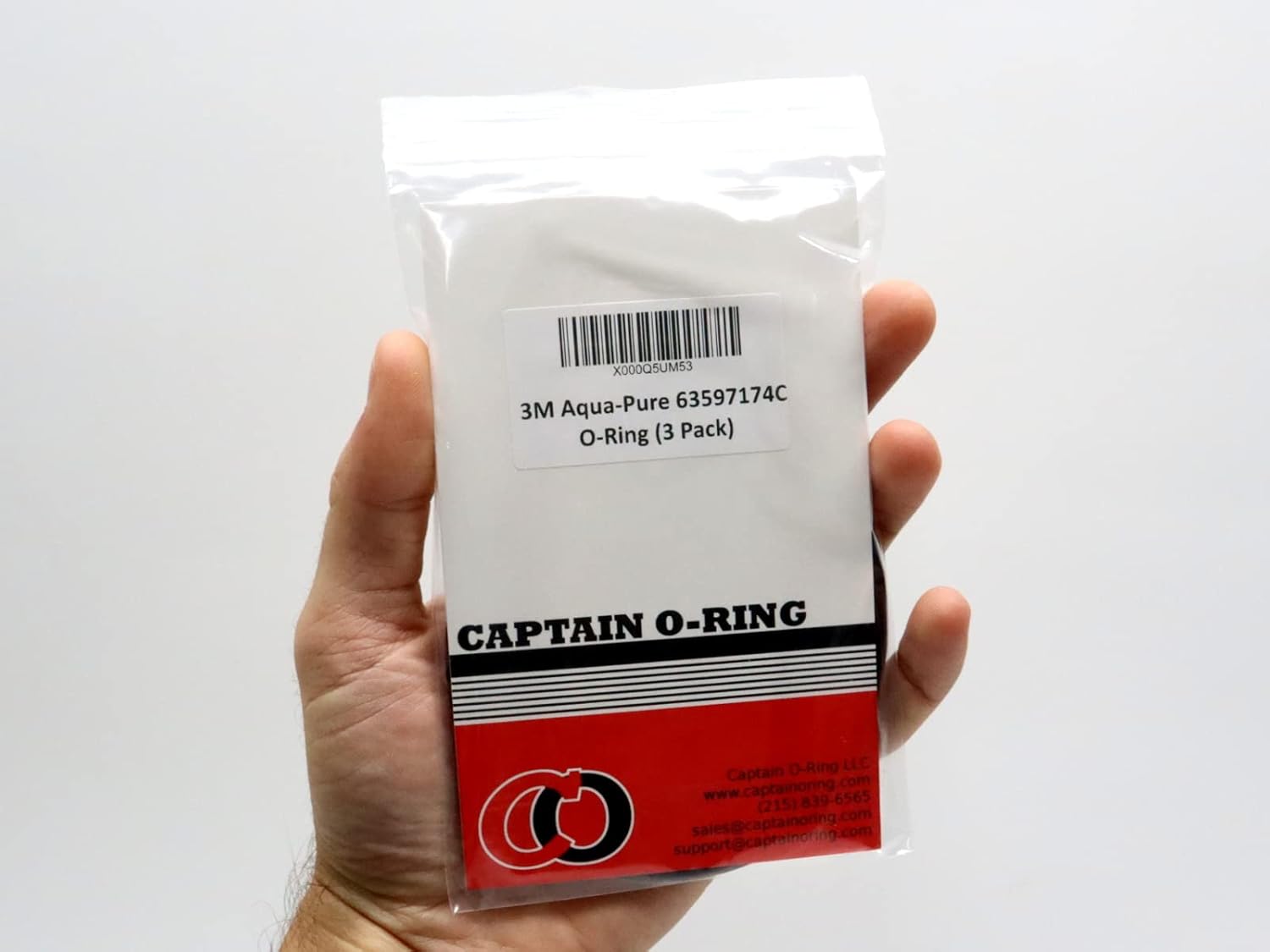 Black Rubber Replacement O-Rings for Water Filters, 3-Pack