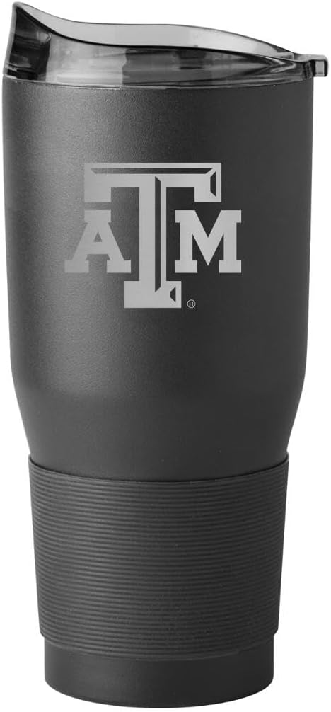 Boelter Brands Premium Powder Coat Double Wall Stainless Steel NCAA 30oz Ultra Travel Tumbler (Texas A&M Aggies, Black)