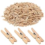 Matériau naturel : mini pinces en bois naturel pour projets créatifs et utilisation quotidienne