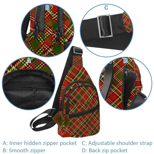 Bolso bandolera de Navidad para hombre y bolsa de pecho multicolor 4
