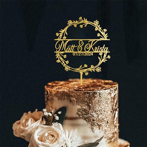 Personalized Wedding Cake Topper, Rustic, Custom, Initial, Monogr...