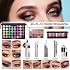 Makeup Set for Women Full Kit Includes, eyeshadow liquidfoundation,Loose powder,Eyebrow pencil,Lipstick Eye Pencil Makeup BrushesMakeup practice board 4-color lip gloss set