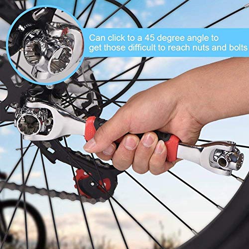Image of 48-in-1 Universal Socket Wrench Tool | 360 Rotating Multi-Head Spanner | Multi-Function Wrench for Spline, Torx & Standard Bolts | Heavy-Duty Repair Tool for Car, Bike & Home Use | 360 Rotating Multi-Head Spanner, Multi-Function Wrench for Spline, Torx & Standard Bolts, Heavy-Duty Repair Tool