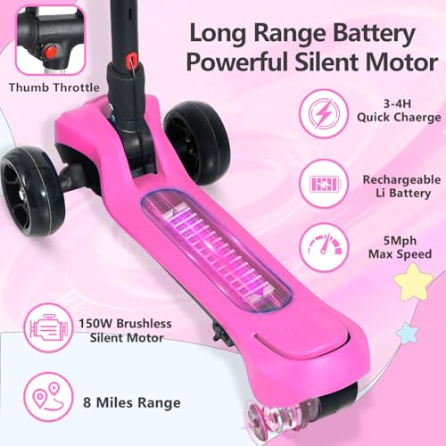 BLISSRIDE 3-Wheel Light-Up Scooter