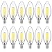 SHINE HAI T8 LED Shop Light Tube 48W Equivalent 4ft, Single-Ended Power 5000K Daylight White, Frosted Cover, G13 Lighting Fixtures, 12-Pack
