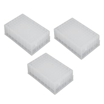 96-Well Deep Well Plate 2.2mL PP Storage Microplates for Sample Processing 41mm Height Plate with Alphanumeric Grid and Freezer Compatibility