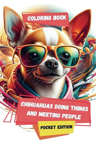 Chihuahuas Doing Things and Meeting People - Pocket Edition: Coloring Book for Adults Who Love Dogs