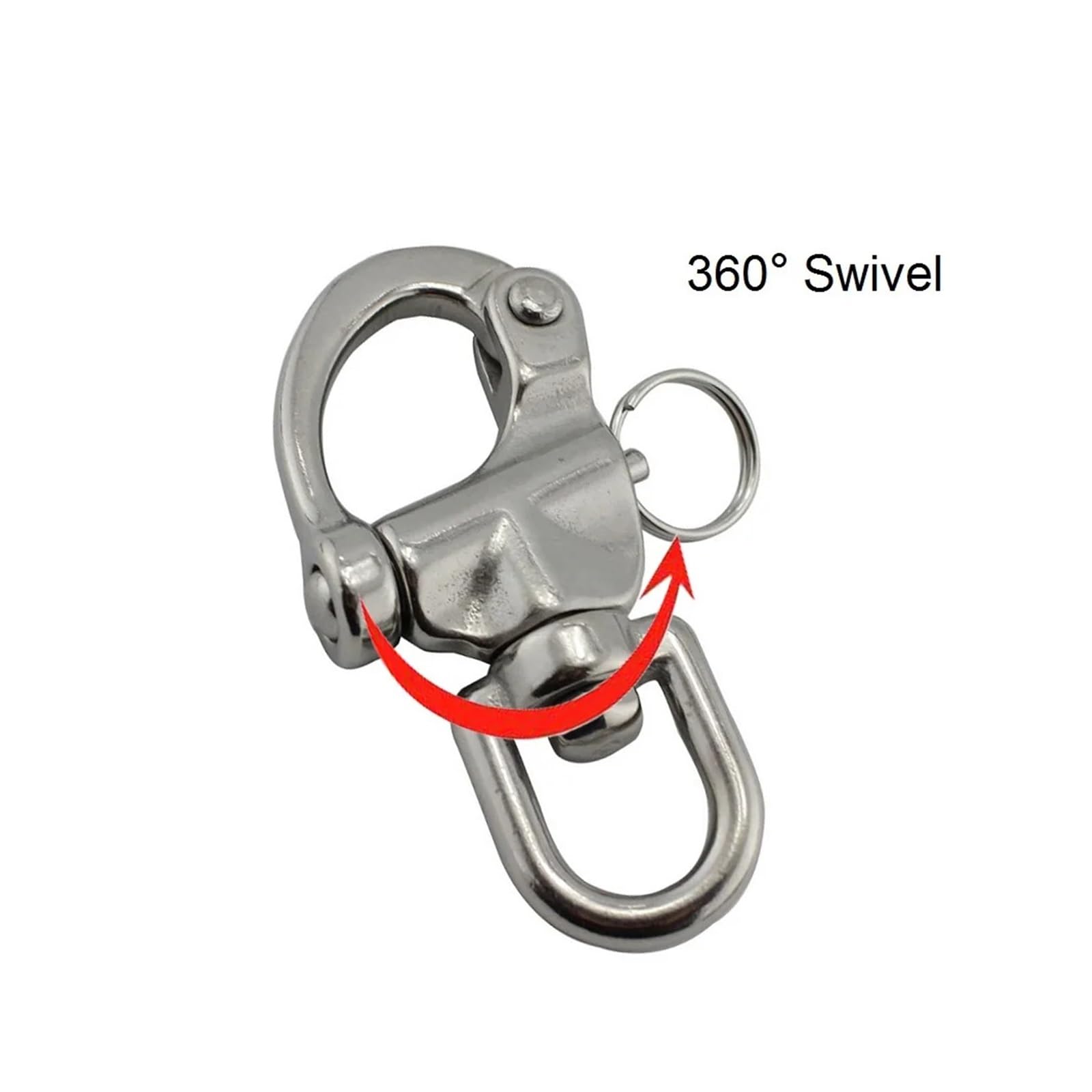 5 grilletes giratorios de liberación rápida con Anilla de Acero Inoxidable 316 de Alta Resistencia de 70 mm, 87 mm y 128 mm for Aparejos de navegación.(87mm)