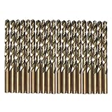 VALYRIANTOOL 1/4" Cobalt Drill Bits(20PCS), M35 HSSCO High Speed Steel Jobber Length Twist Drill Bit