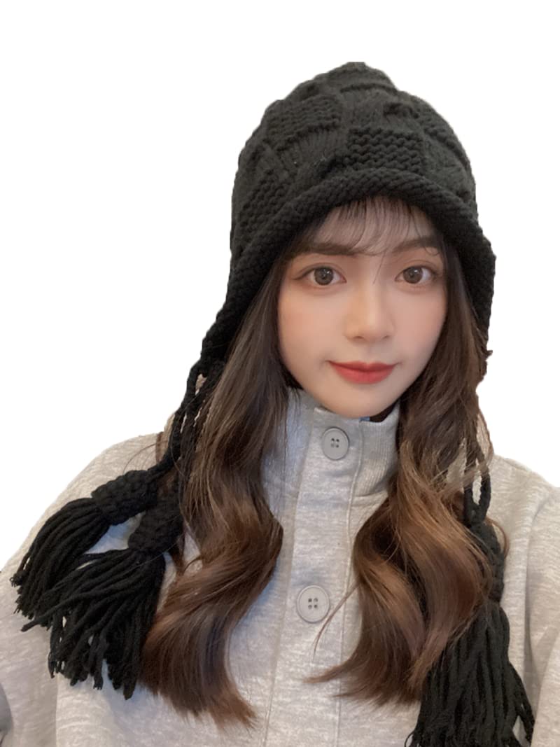 Xgopts Women Warm Knitted Peruvian Beanie Hat Skull Cap Earflaps
