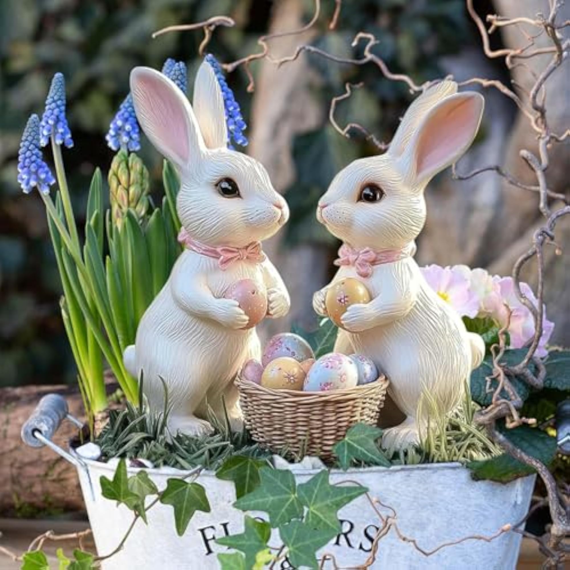 Easter Bunny Garden Stake, Flowerpot Decoration