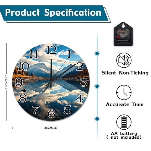 Horloge murale en bois haut de gamme style parc national rustique
