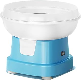 MáQuina de AlgodóN de AzúCar en Casa,MáQuina para Hacer Hilo de AlgodóN de AzúCar,Iniciar el DiseñO con un Solo Clic,Comer y Hacer Ahora,Adecuado para Reuniones y Fiestas Familiares(Color:Azul)