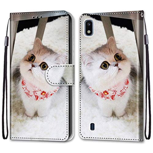 Nadoli Colorful Wallet Case for Samsung Galaxy A10,Cool Funny Animal Floral Butterfly Creative Design Pu Leather Magnetic Flip Cover with Card Slots and Wrist Strap