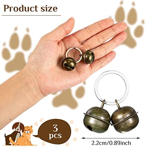 3 Set Loud Cat and Dog Bells Pet Tracker Bells Dog Bells for Collar Pet Tracker for Cats Bell Pets Collar Charm Pendant Bells for Dogs Cats Harness Training