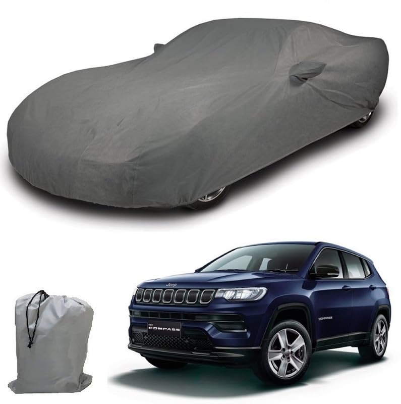 Image of ARCUATE Triple Layer Custom fit Car Body Cover for Jeep Compass |Top Layer Dustrproof | Middle Layer Waterproof | Bottom Layer Scratch Protection | Outdoor Indoor Fabric
