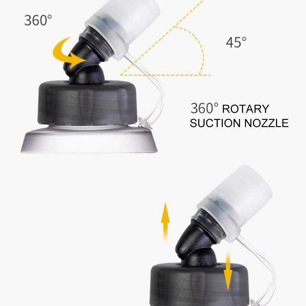 Weiche Thermosflaschen aus thermoplastischem Polyurethan, zum Laufen, zum Wandern, 420 ml, Grau, 420 ml, 5 Stück