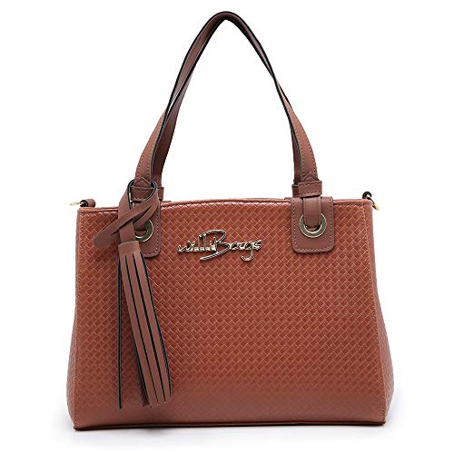 Kit Bolsa + Carteira Willibags Feminina + Transversal Removível (CARAMELO)