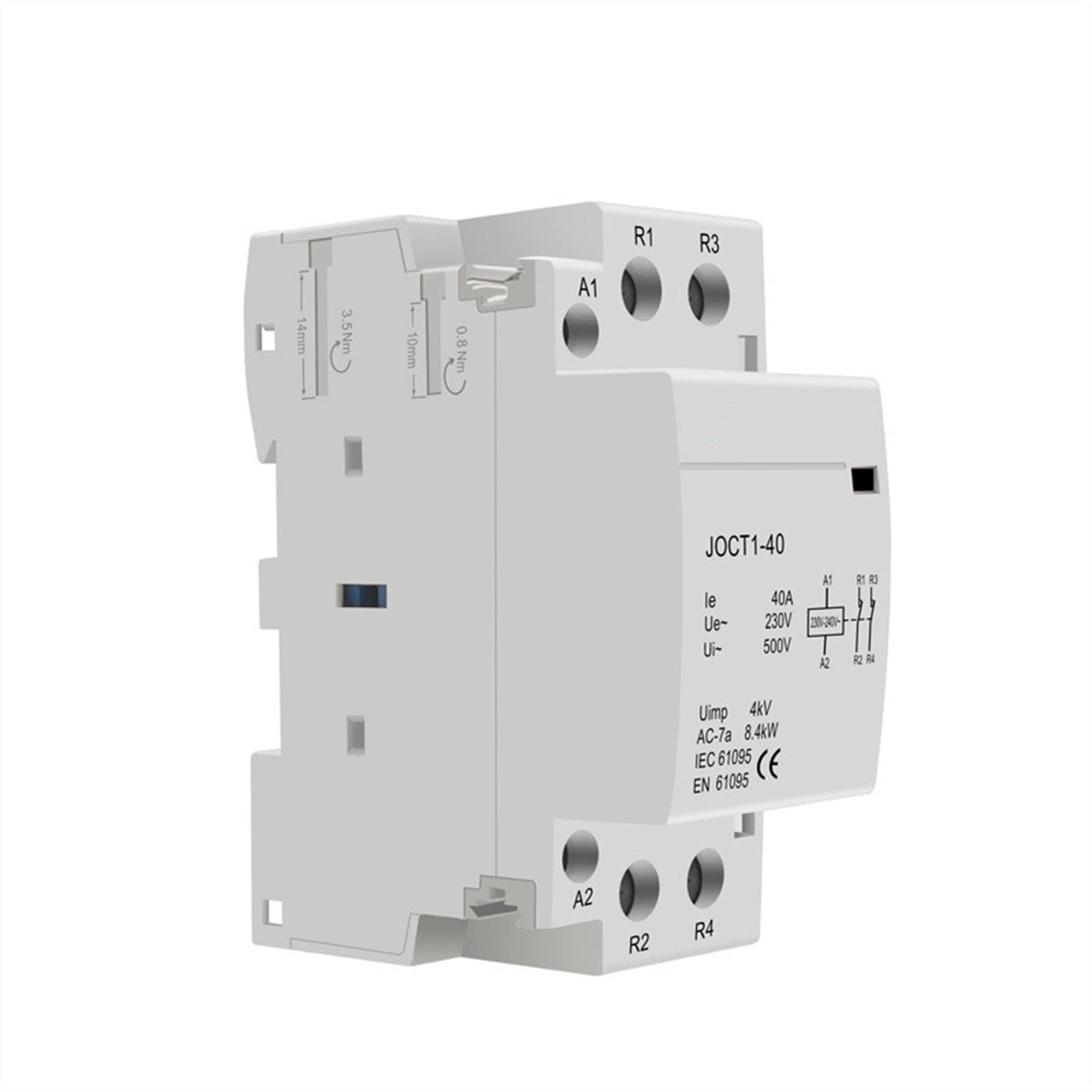 Contattore CA 230V 63A 4P - Contattore Elettrico Per Uso Domestico Con 2NO2NC, 50/60Hz - Foto 8