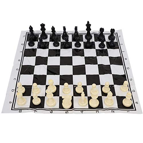 bizofft Educational Game Travel Board Game Set, Chess Set, Portable International Black & White for Kids Adults
