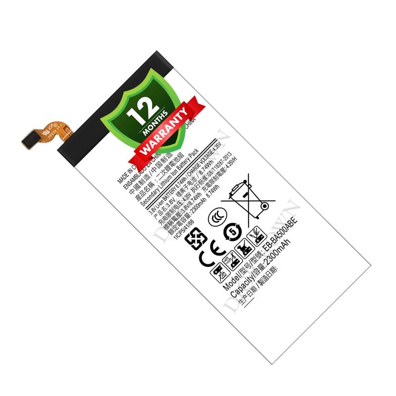 Image of Original EB-BA500ABE Battery Compatible for Samsung Galaxy A5 (2015) (SM-A500F) - (2300mAh) - 1 Year Warranty DF7