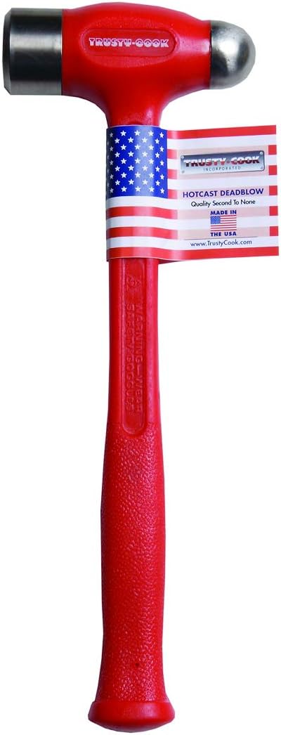 Ball Peen Dead Blow Hammer (36oz, Red)