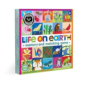 eeBoo: Life on Earth, Memory & Matching Game, Developmental and Educational, 24 Pairs to Match, Single or Multiplayer Function, for Ages 3 and up